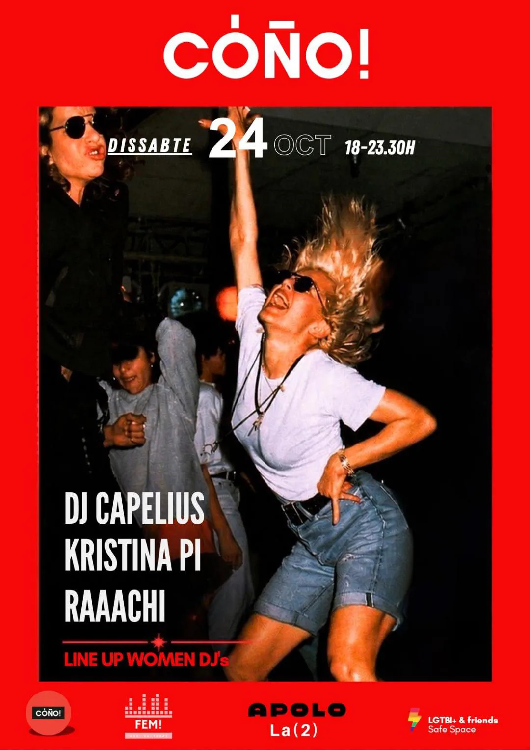 CÓÑO! · 10ª edición: DJ Capelius, Kristina Pi y RAAACHI