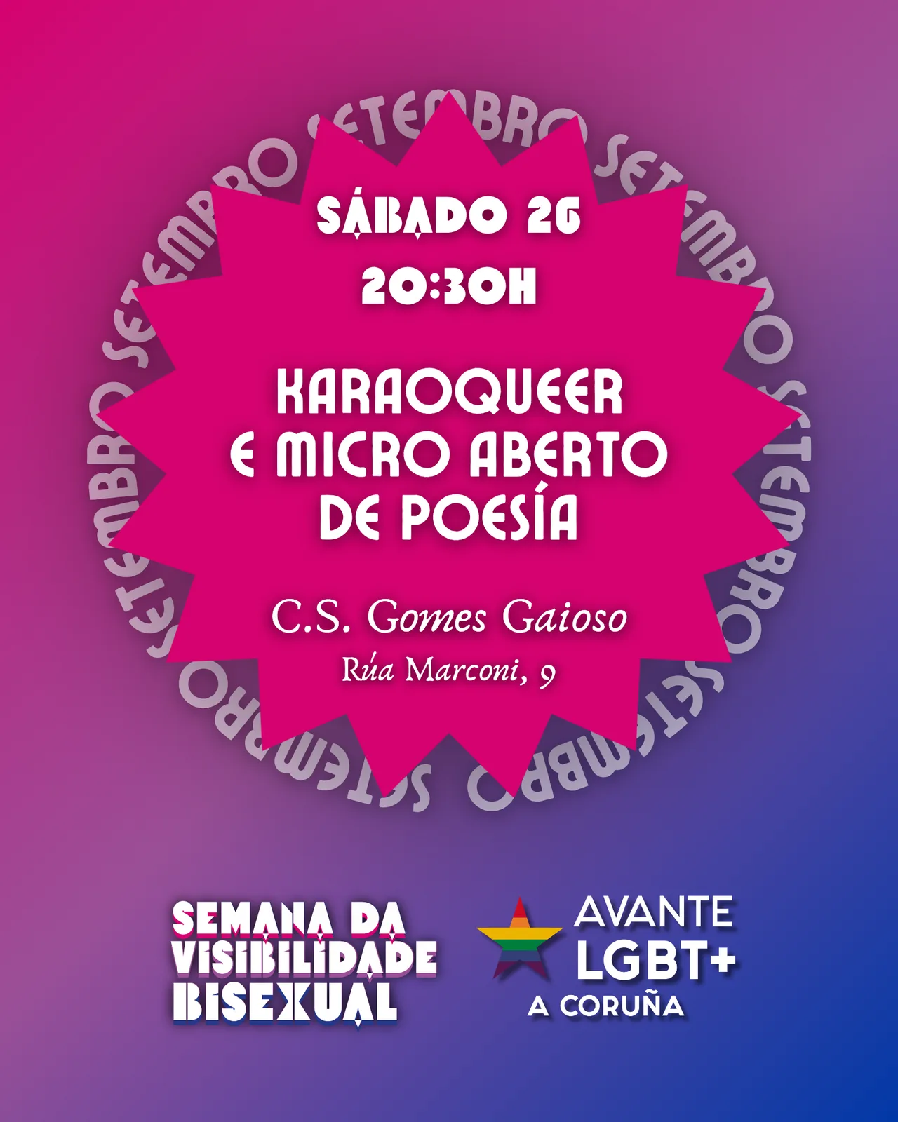 Karaoqueer e micro aberto de poesía
