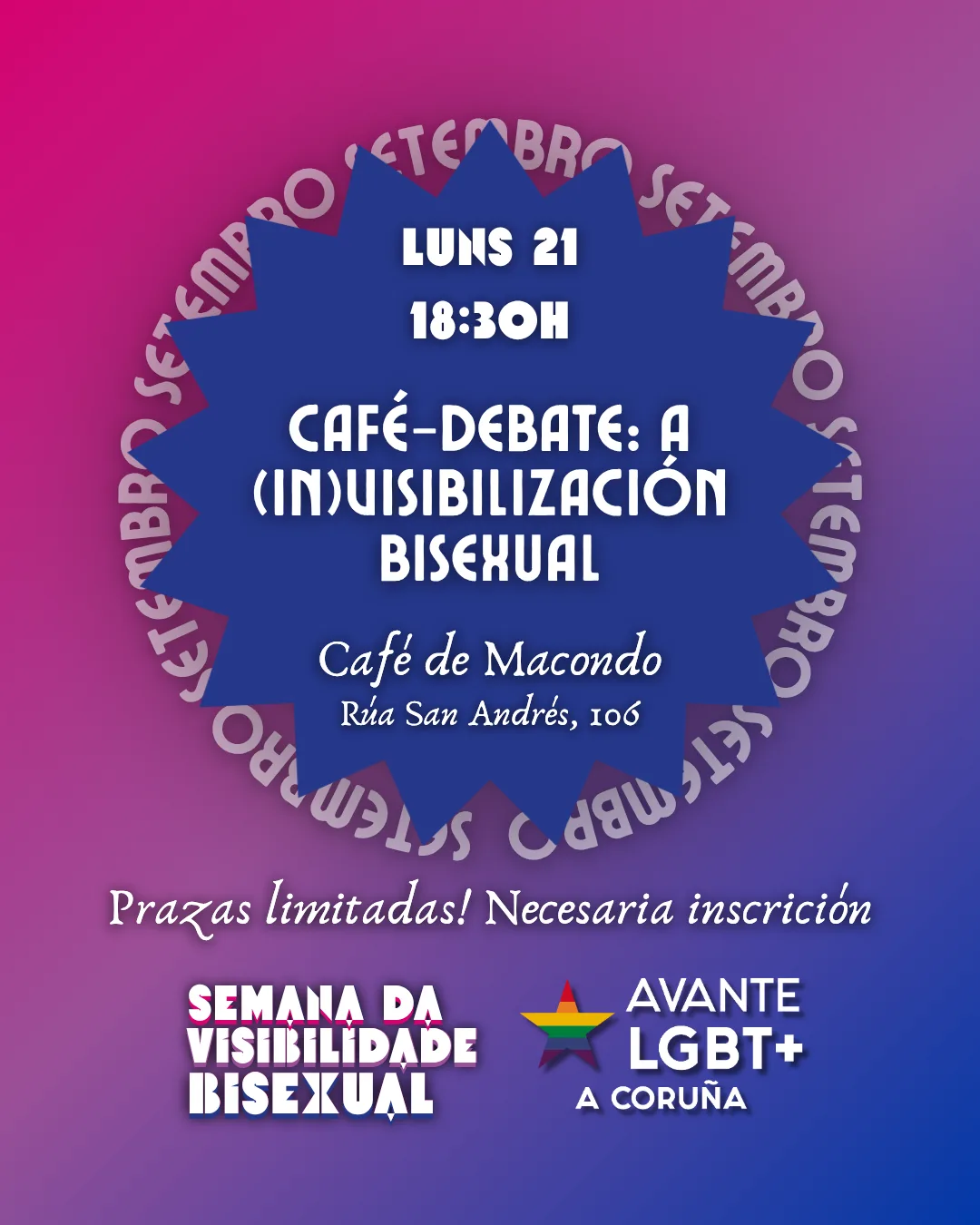 Café-debate: A (in)visibilización bisexual
