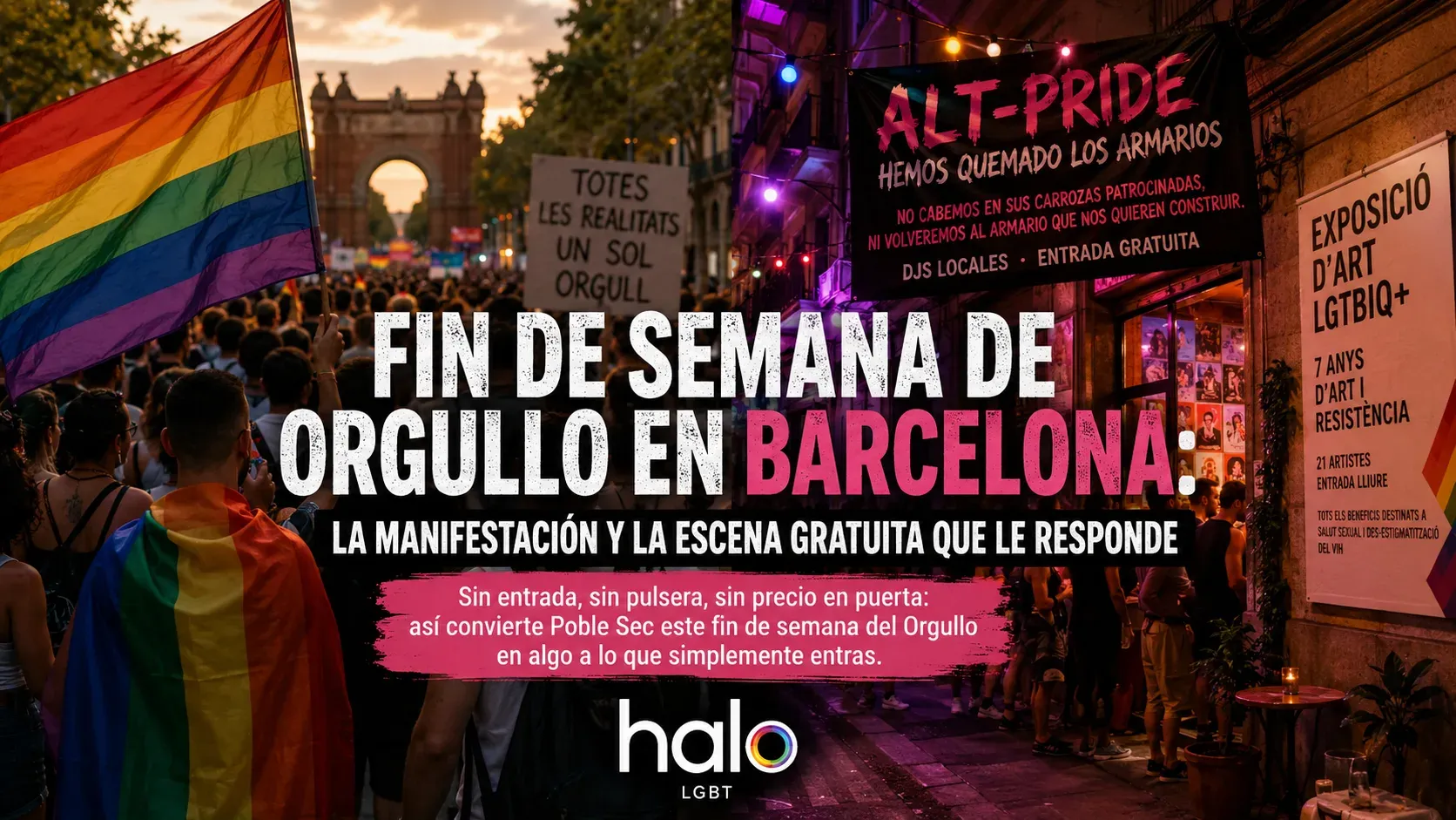Pride weekend in Barcelona: the march, and the free scene answering it
